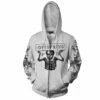 Men's Sweatshirt The Offspring - Skeletons - Grey -Fashionable street clothing The Offspring Skeletons Grey Hood