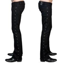 Men's Trousers (jeans) WORNSTAR - Gauntlet Skull - Black -Fashionable street clothing WSGP GLTSK J16a 2002x