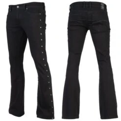 Men's Trousers (jeans) WORNSTAR - Gauntlet Skull - Black -Fashionable street clothing WSGP GLTSK J16a 2005x