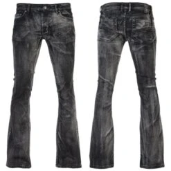 Men's Trousers (jeans) WORNSTAR - Hellraiser Smoke - Black -Fashionable street clothing WSGP HRKSW J12a 2003x