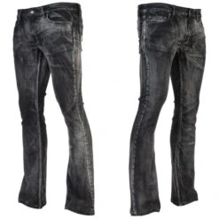 Men's Trousers (jeans) WORNSTAR - Hellraiser Smoke - Black -Fashionable street clothing WSGP HRKSW J12a 2005x