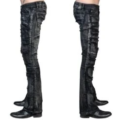 Men's Trousers (jeans) WORNSTAR - Remnant - Black -Fashionable street clothing WSGP RMNT J12a 2001x