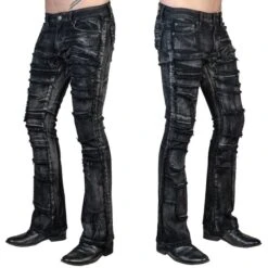 Men's Trousers (jeans) WORNSTAR - Remnant - Black -Fashionable street clothing WSGP RMNT J12a 2002x