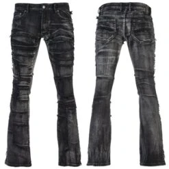 Men's Trousers (jeans) WORNSTAR - Remnant - Black -Fashionable street clothing WSGP RMNT J12a 2003x