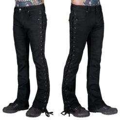Men's Jeans WORNSTAR - Hellraiser - Black Denim - Black -Fashionable street clothing WSP HRKSL2 0607 2000x