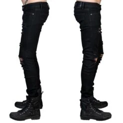 Men's Trousers (jeans) WORNSTAR - Rampager Shredded - Black 9 Men's Trousers (jeans) WORNSTAR - Rampager Shredded - Black -Fashionable street clothing WSP RPKSH J12a 2001x