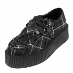 Women's Shoes KILLSTAR - Hexellent Creepers - ASH TARTAN