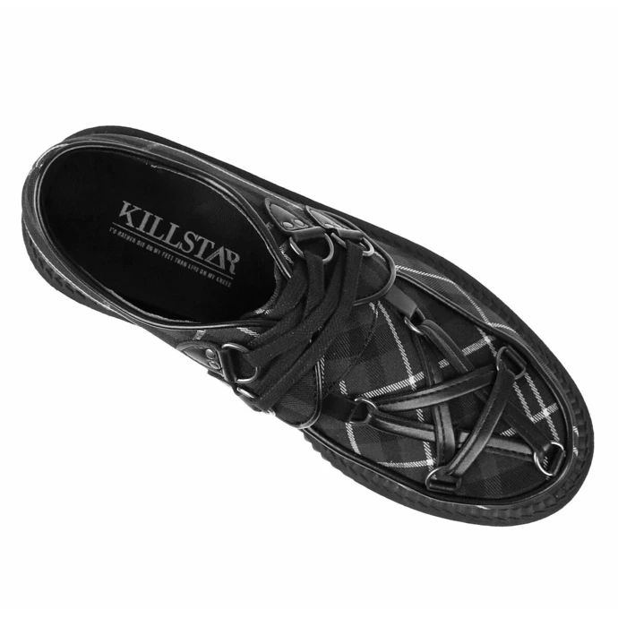 Women's Shoes KILLSTAR - Hexellent Creepers - ASH TARTAN 8 Women's Shoes KILLSTAR - Hexellent Creepers - ASH TARTAN - Image 6