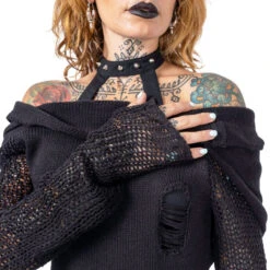 Women's Sweater VIXXSIN - ABSENCE OF LIGHT TOP - BLACK -Fashionable street clothing absence of light top ladies black vixxsin 11