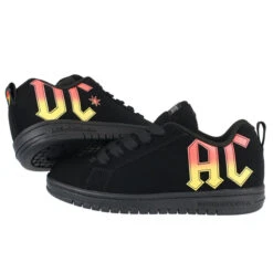 Shoes DC - AC / DC - HIGHWAY TO HELL - BLACK / BLACK / ORANGE -Fashionable street clothing ac dc 019