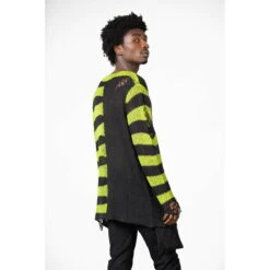 Sweater Unisex KILLSTAR - Acidic Knit - Black & Green -Fashionable street clothing acidic knit sweater 10