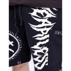 Men's Shorts HEARTLESS - SMILE SHORTS - BLACK -Fashionable street clothing aheartless 151