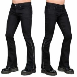 Unisex Pants WORNSTAR - Hellraiser Side - Black -Fashionable street clothing all access collection hellraiser side zipper pants black 00000000000048