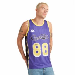 Men's Tank Top (jersey) CYPRESS HILL GREENTHUMB - PURPLE/YELLOW/BLACK/WHITE - AMPLIFIED