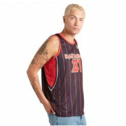 Men's Tank Top (jersey) IRON MAIDEN - KILLERS - BLACK/RED/YELLOW - AMPLIFIED -Fashionable street clothing amplified ironmaiden ironmaidenkillersbballvest 1676564994zav836k27 5
