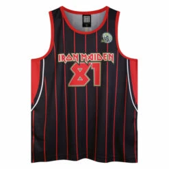 Men's Tank Top (jersey) IRON MAIDEN - KILLERS - BLACK/RED/YELLOW - AMPLIFIED -Fashionable street clothing amplified ironmaiden ironmaidenkillersbballvest 1676564994zav836k27 6
