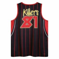 Men's Tank Top (jersey) IRON MAIDEN - KILLERS - BLACK/RED/YELLOW - AMPLIFIED -Fashionable street clothing amplified ironmaiden ironmaidenkillersbballvest 1676564994zav836k27 7