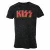 Men's T-shirt KISS - Classic Logo - Snow Wash - ROCK OFF -Fashionable street clothing aock off seda batika p009