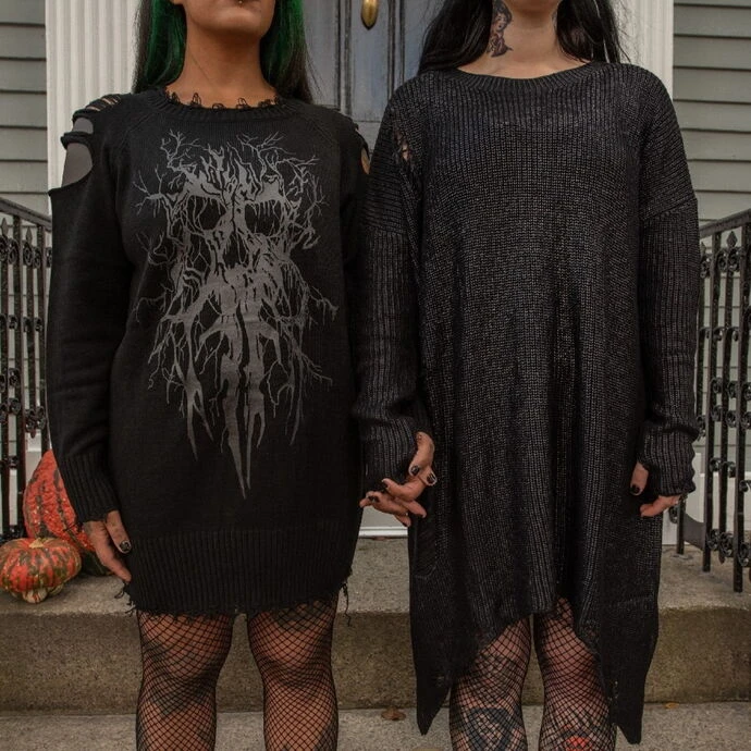 Sweater Unisex KILLSTAR - Apparitions Knit - Black 8 Sweater Unisex KILLSTAR - Apparitions Knit - Black - Image 6