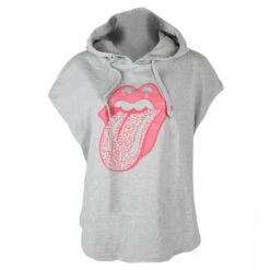 Hooded T-shirt (sleeveless Hoodie) The Rolling Stones - Leopard Tongue