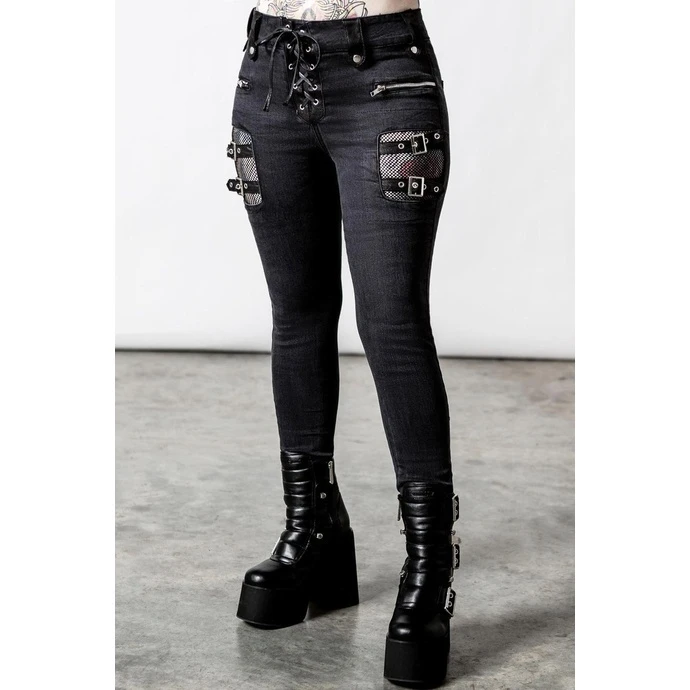 Unisex Pants KILLSTAR - Azazel Washed Jeans - Black 3 Unisex Pants KILLSTAR - Azazel Washed Jeans - Black
