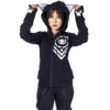 Women's Hoodie Bye Bye Kitty - BBK MILITA - BLACK -Fashionable street clothing bbk militia hood ladies black bye bye kitty 176