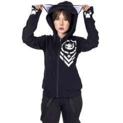 Women's Hoodie Bye Bye Kitty - BBK MILITA - BLACK
