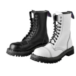 Boots STEADY´S - 10 Eyelets - Black And White -Fashionable street clothing black white ste 10 200776 7