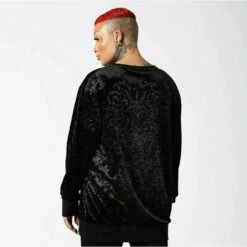 Unisex Sweatshirt KILLSTAR - Blasphemia - Black -Fashionable street clothing blasphemia sweatshirt h002