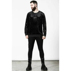 Unisex Sweatshirt KILLSTAR - Blasphemia - Black -Fashionable street clothing blasphemia sweatshirt h004