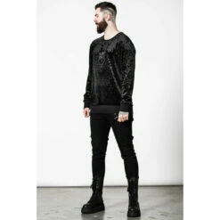 Unisex Sweatshirt KILLSTAR - Blasphemia - Black -Fashionable street clothing blasphemia sweatshirt h005