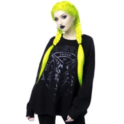 Women's Sweater KILLSTAR - Blazed Out Batwing -Fashionable street clothing blazed out batwing sweater b003