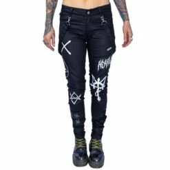 Women's Trousers HEARTLESS - BRUJA - BLACK