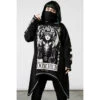 Unisex Sweatshirt KILLSTAR - Companion - Black -Fashionable street clothing companion oversized hoodie b000