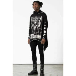 Unisex Sweatshirt KILLSTAR - Companion - Black 13 Unisex Sweatshirt KILLSTAR - Companion - Black -Fashionable street clothing companion oversized hoodie b005