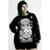 Unisex Jumper KILLSTAR - Cursed Knit - BLACK 1 Unisex Jumper KILLSTAR - Cursed Knit - BLACK -Fashionable street clothing cursed knit sweater b000
