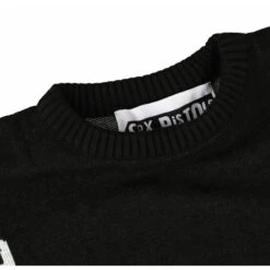 Men's Sweater Sex Pistols - Distressed Tartan Logo- ROCK OFF -Fashionable street clothing d z 029