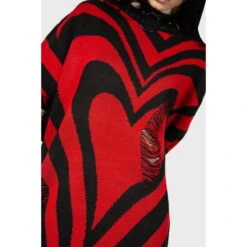 Women's Sweater KILLSTAR - Libi Sweater - Red -Fashionable street clothing d17zglb14