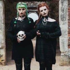 Unisex Jumper KILLSTAR - Darklands - TARTAN -Fashionable street clothing darklands knitsweater tartan b 1024x1028