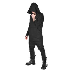 Hoodie Unisex - BLACK KANGAROO - AMENOMEN -Fashionable street clothing desire027 11