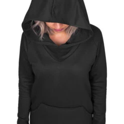 Hoodie Unisex - BLACK KANGAROO - AMENOMEN -Fashionable street clothing desire027 13