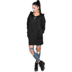 Hoodie Women's - BLACK - AMENOMEN 13 Hoodie Women's - BLACK - AMENOMEN -Fashionable street clothing desire 039 7