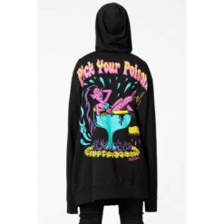 Sweatshirt Unisex KILLSTAR - Devils Cocktail - Black -Fashionable street clothing devils cocktail zip hoodie w a x1601