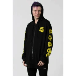Sweatshirt Unisex KILLSTAR - Devils Cocktail - Black -Fashionable street clothing devils cocktail zip hoodie w a x1602