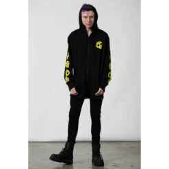 Sweatshirt Unisex KILLSTAR - Devils Cocktail - Black -Fashionable street clothing devils cocktail zip hoodie w a x1605