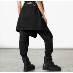 Trousers Unisex (sweatpants) KILLSTAR - Divine Call Layered Joggers - Black -Fashionable street clothing divine call layered joggers w b001