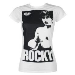 Women's T-shirt Rocky - Vintage Photo - White - HYBRIS