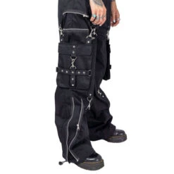 Men's Trousers HEARTLESS - DORCAS DUNGAREES - BLACK -Fashionable street clothing dorcas dungarees unisex bjlack 5