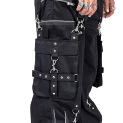 Men's Trousers HEARTLESS - DORCAS DUNGAREES - BLACK -Fashionable street clothing dorcas dungarees unisex bjlack 6