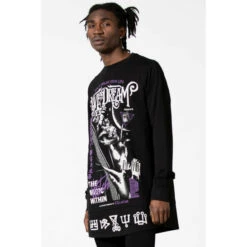 Men's Sweatshirt KILLSTAR - Dream Longline - Black -Fashionable street clothing dream longline 01